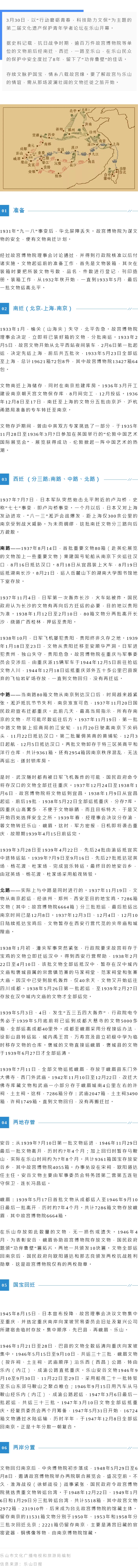 了解故宫与乐山的情谊，从波澜壮阔的文物迁徙之旅开始！