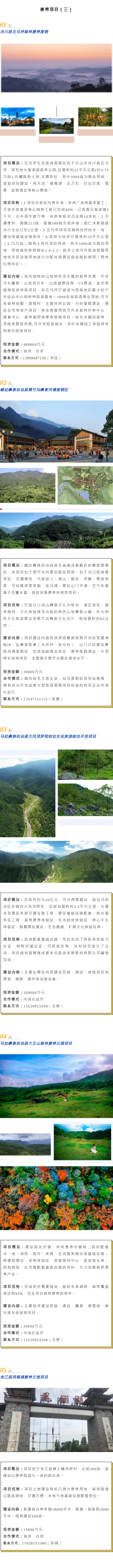 乐山文旅招商项目详细介绍（三）
